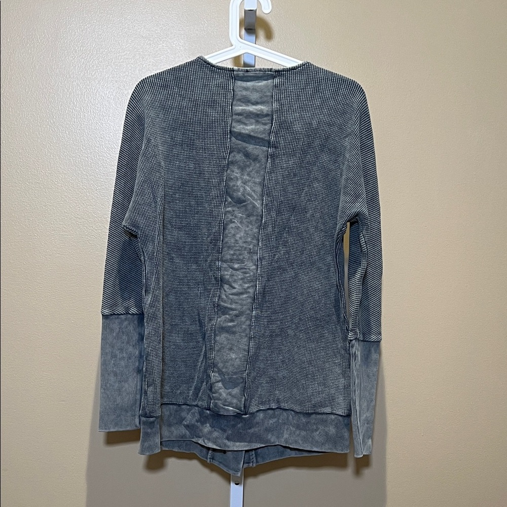 Washed Tan Button-Front Women's Cardigan Sweater - Picture 5 of 5